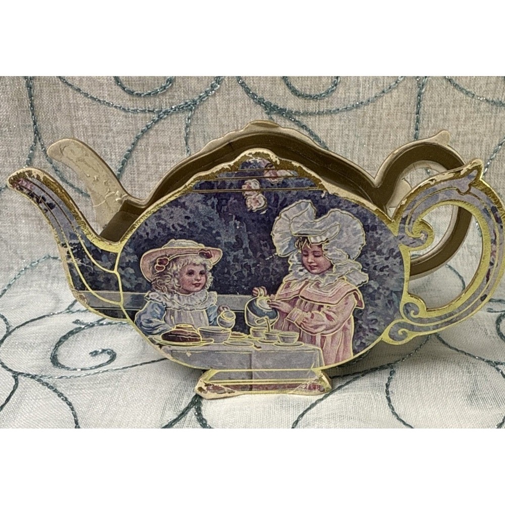 Vintage Tea Set Container Mini‎ Gold Plated Tea Set Shackman 1983 Hong Kong